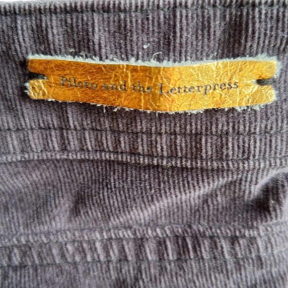 Pilcro by Anthropologie Moto Zip Gray Corduroy Skinny Pants Size 6 - Picture 12 of 13